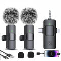 Wireless Lavalier Microphone for iPhone Android Live Recording