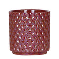 Diamant Perle Dekotopf – Rot – Ø9cm – Keramik Übertopf aus der Colourful Optimism Kollektion